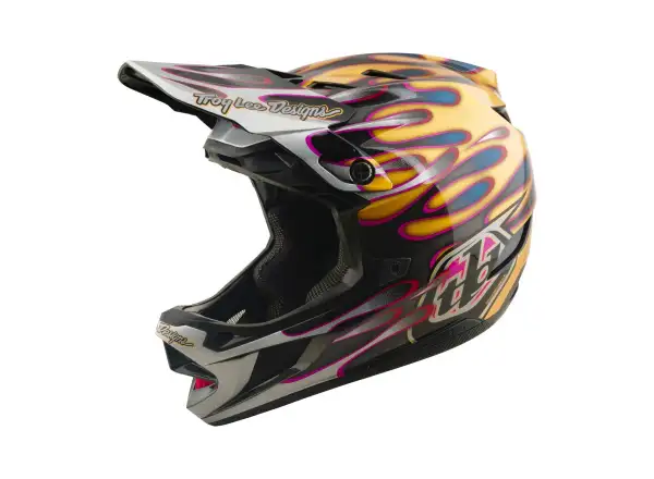 Troy Lee Designs D4 Carbon MIPS prilba Overspray Gold/Black