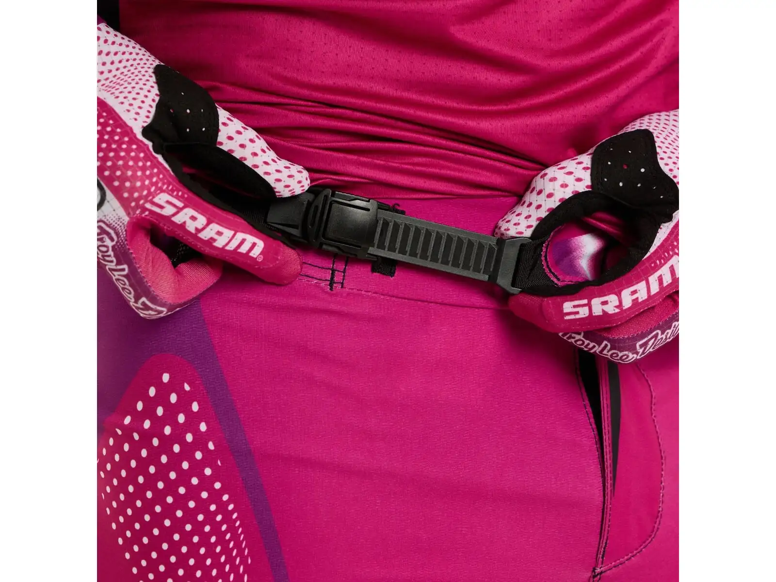 Troy Lee Designs x SRAM Sprint pánske nohavice Radioscape Fuchsia