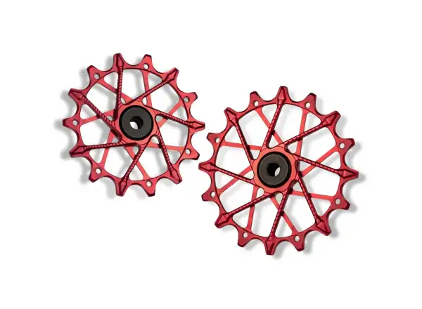 Garbaruk kladky prehadzovačky pre Sram Transmision 14+16z červená