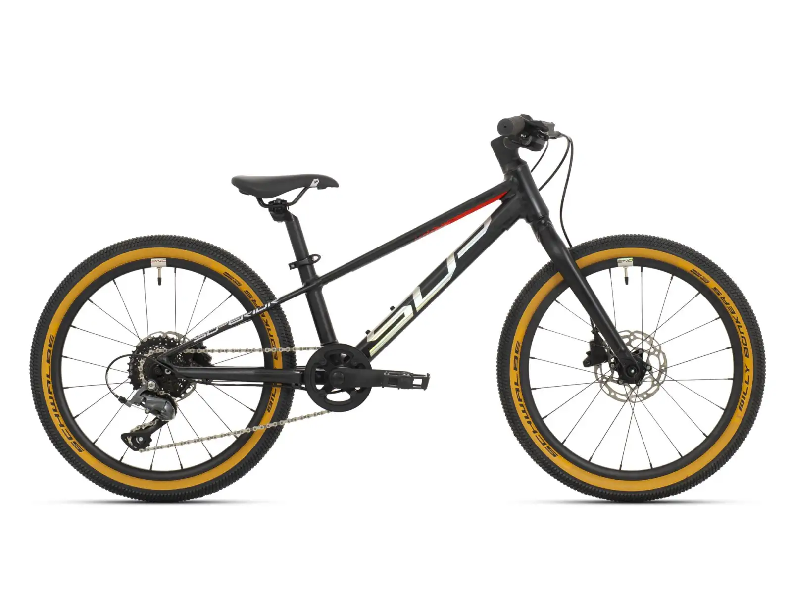 Superior Team 20 Matte Black/Hologram Chrome/Team Red Detský horský bicykel