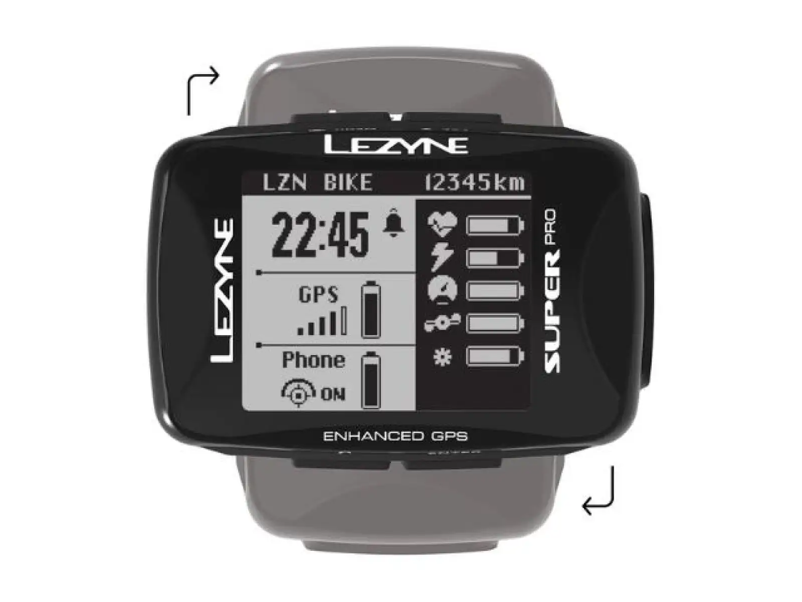 Lezyne Super Pro GPS navigácia čierna
