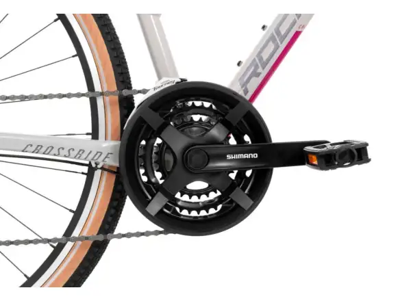 Rock Machine CrossRide 100 Lady lesklá světlá šedá/tmavě šedá trekingové kolo.