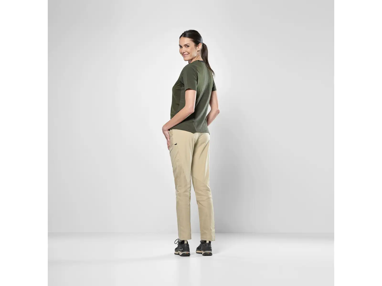 Salewa Puez AM Hyb dámske tričko krátky rukáv Dark Olive
