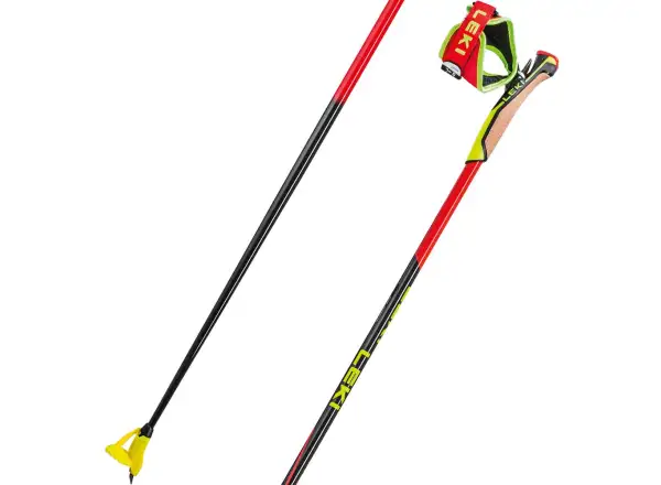 Leki HRC Max Poles bežecké palice bright red/neon yellow/carbon structure