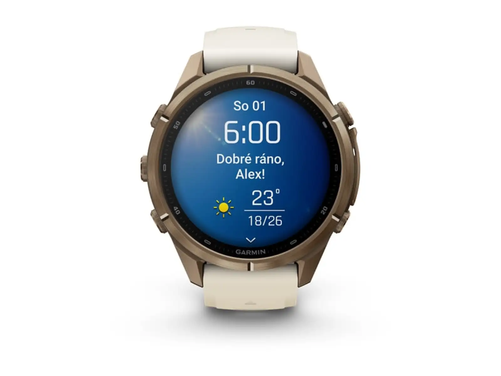 Garmin fenix 9 Pro inReach 43 mm inteligentné hodinky Autumn gold titanium/Cream/french gray
