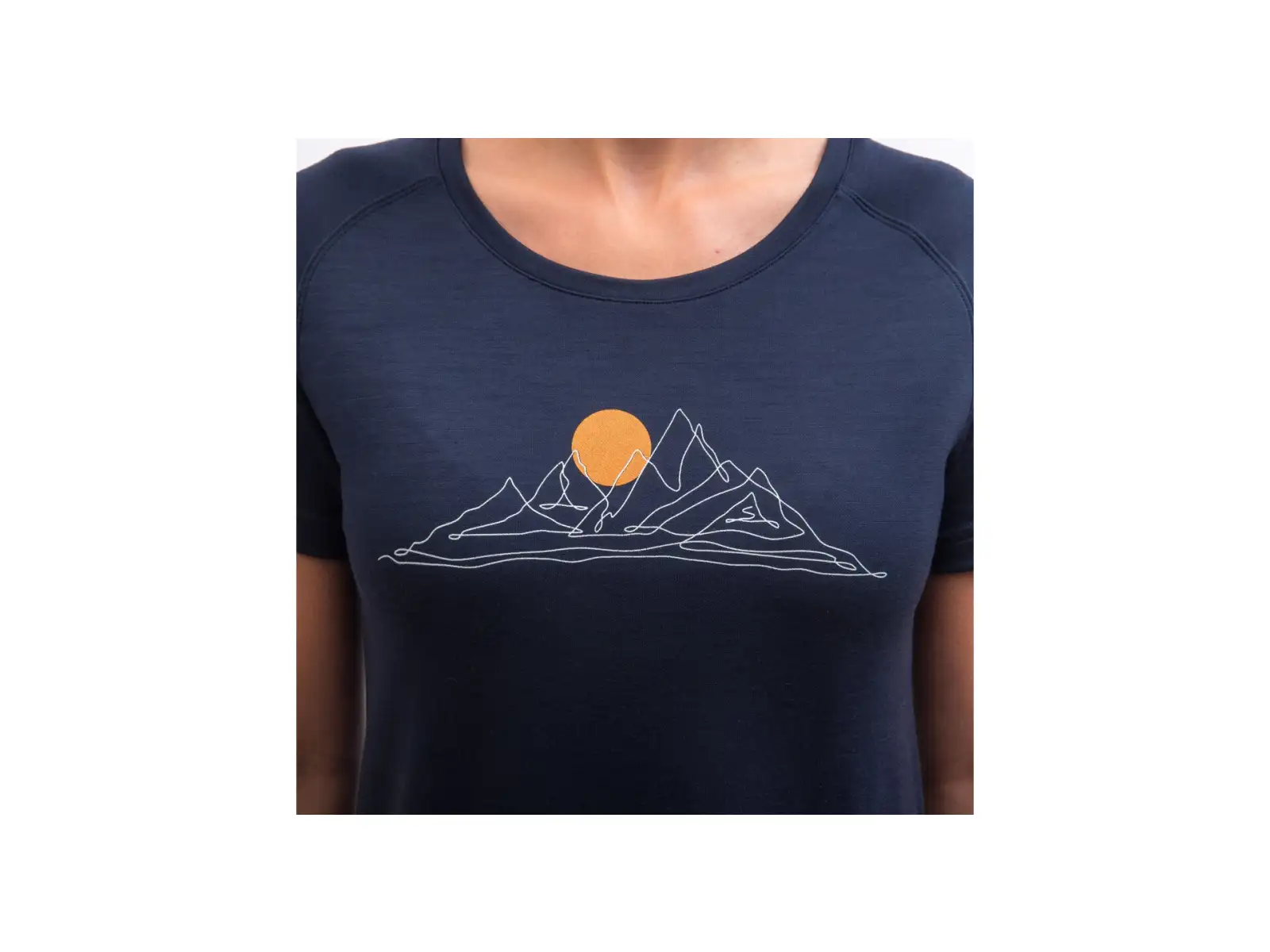 Sensor Merino Blend Moon dámske tričko krátky rukáv Deep Blue