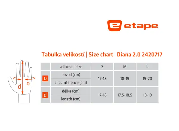 Etape Diana 2.0 dámske rukavice čierna/duhová