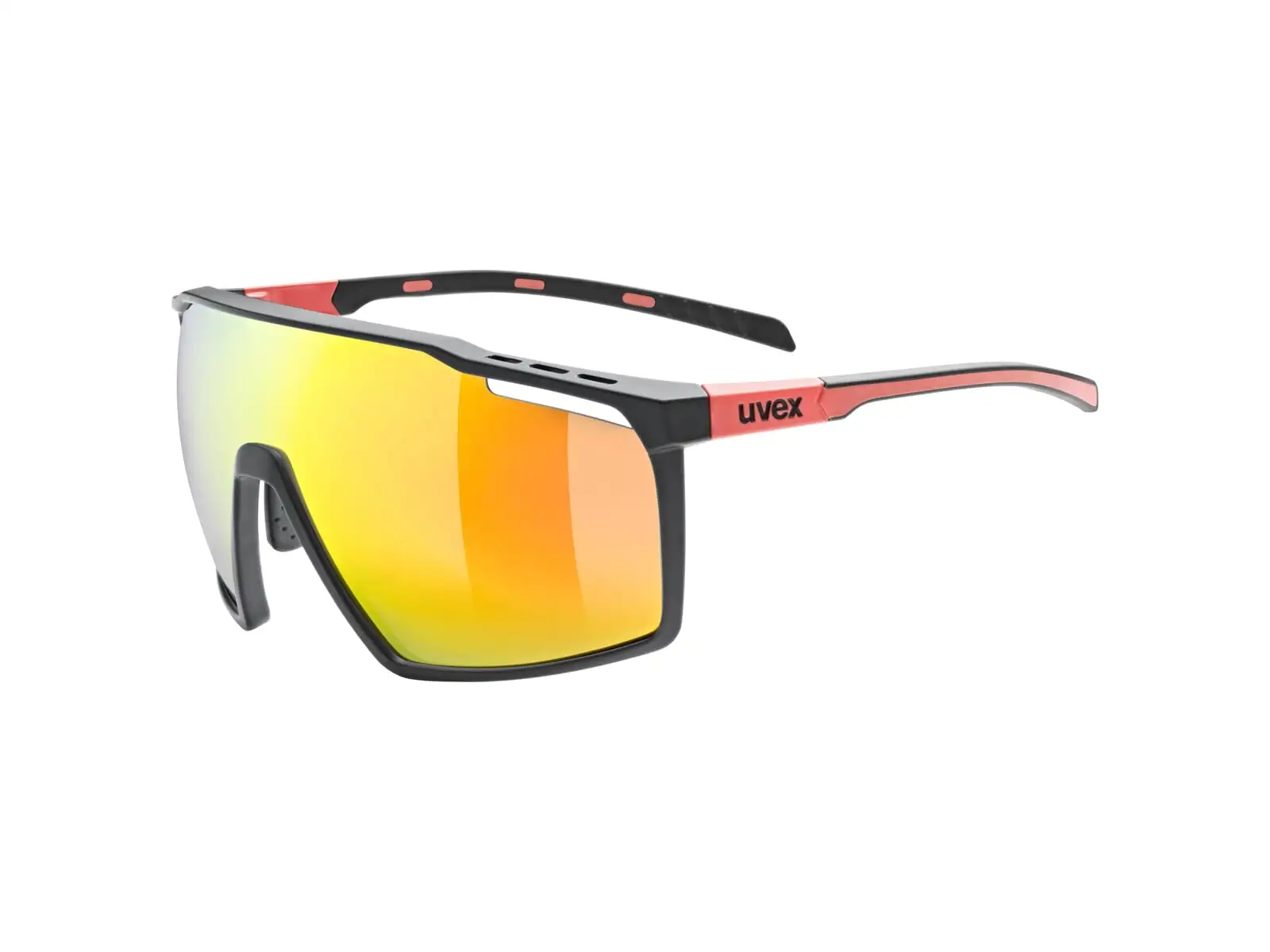 Uvex MTN Perform cyklistické okuliare Black Red M/Mirror Red