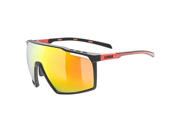 Uvex MTN Perform cyklistické okuliare Black Red M/Mirror Red