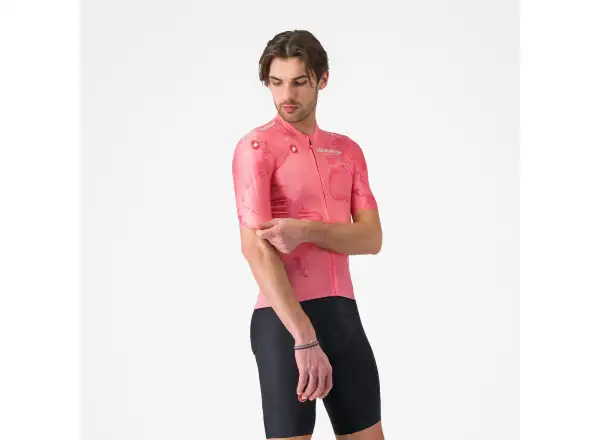 Castelli Giro 108 Competizione 3 pánsky dres krátky rukáv Rosa Giro