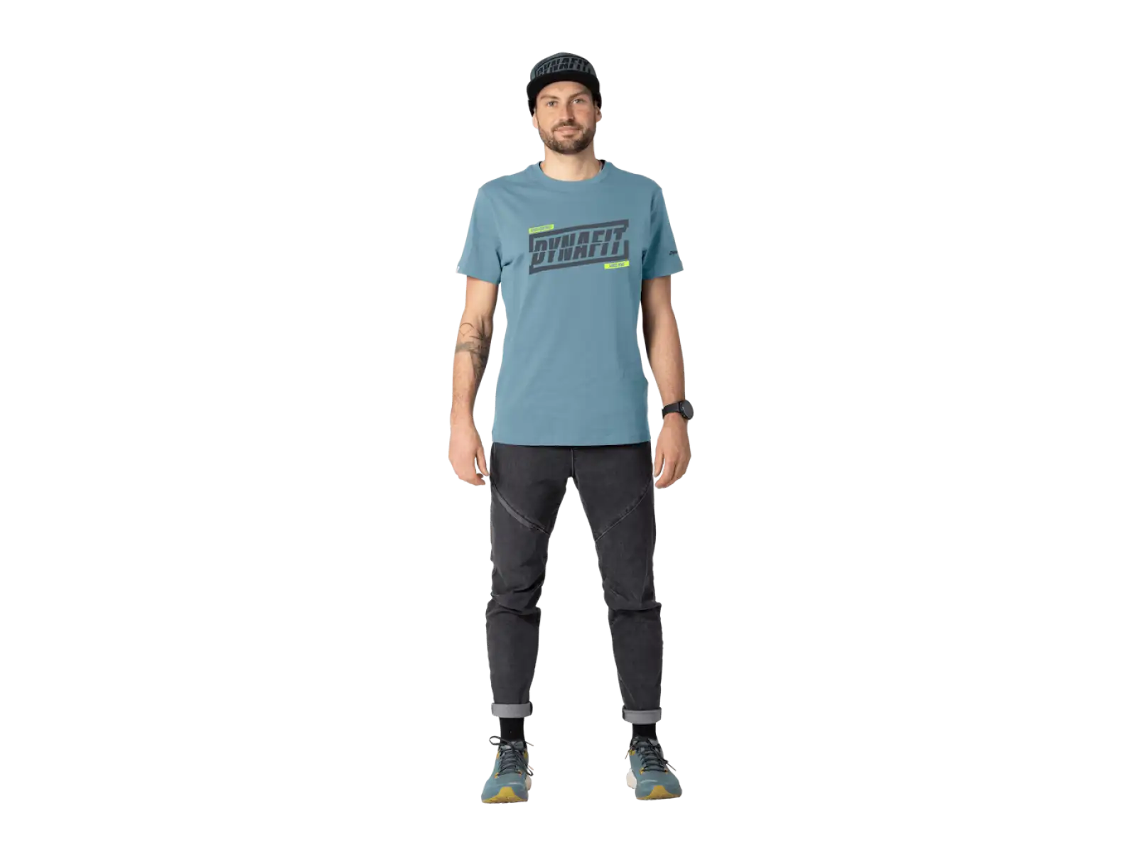 Dynafit Graphic Cotton pánske tričko krátky rukáv Smoke Blue