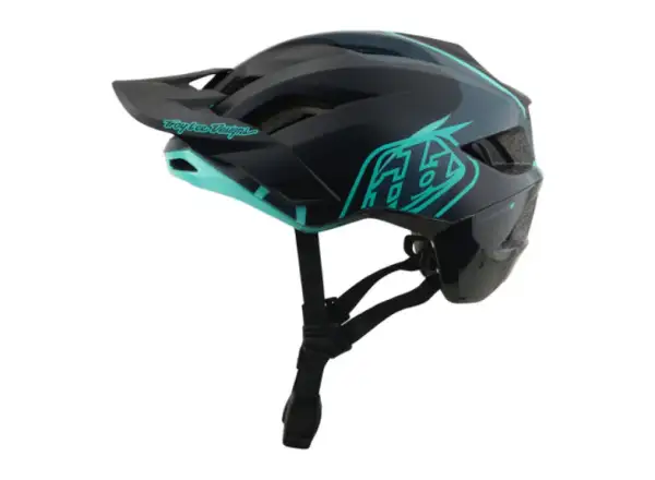 Troy Lee Designs Flowline SE MIPS prilba Badge Carbon/Real Teal