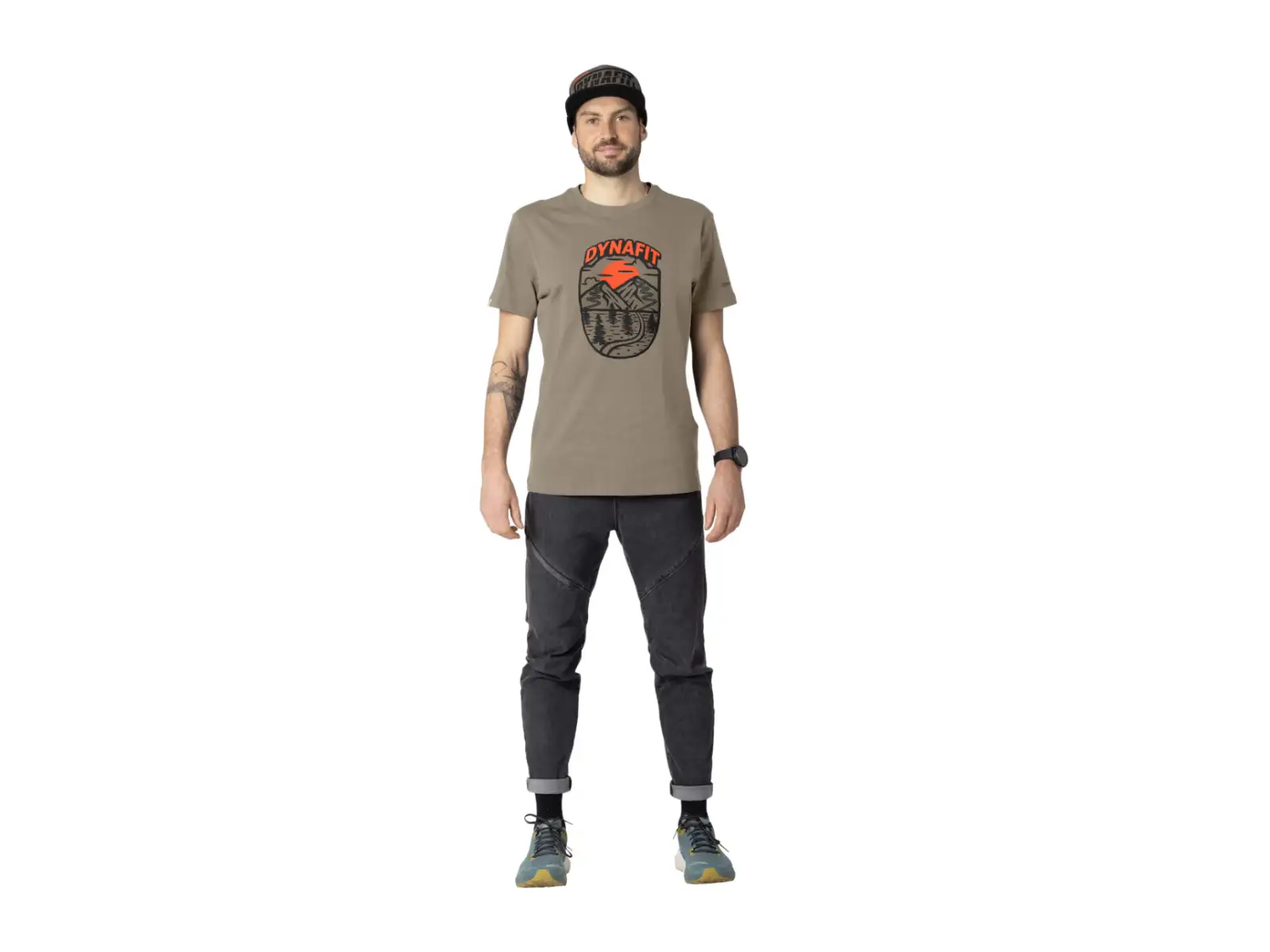 Dynafit Graphic Cotton pánske tričko krátky rukáv Fallen Rock/Horizon