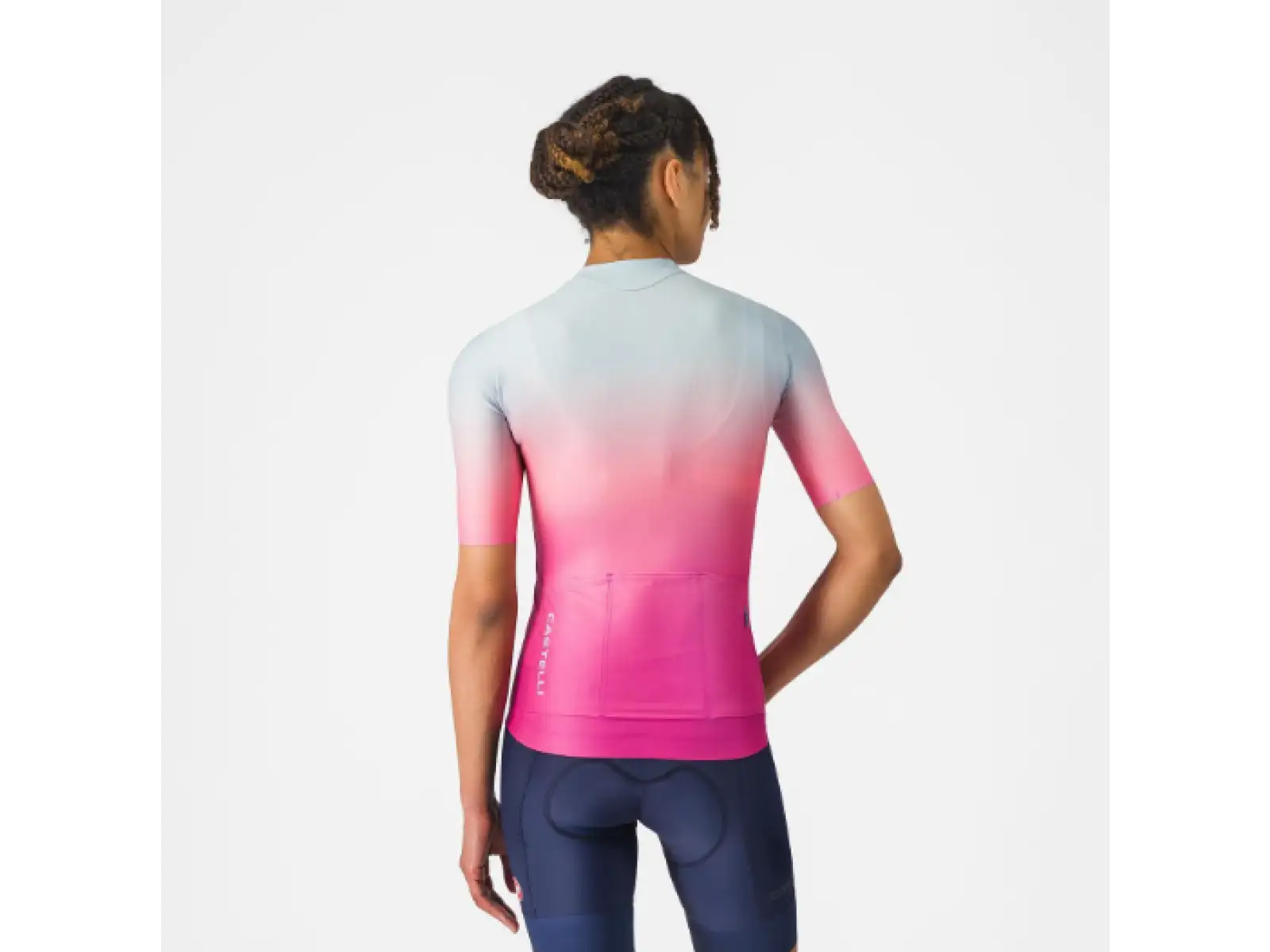 Castelli UPF W dámsky dres Winter Sky/Violet Pink