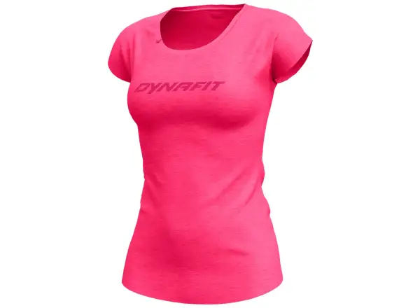 Dynafit 24/7 logo tričko W s krátkym rukávom fluo pink melange
