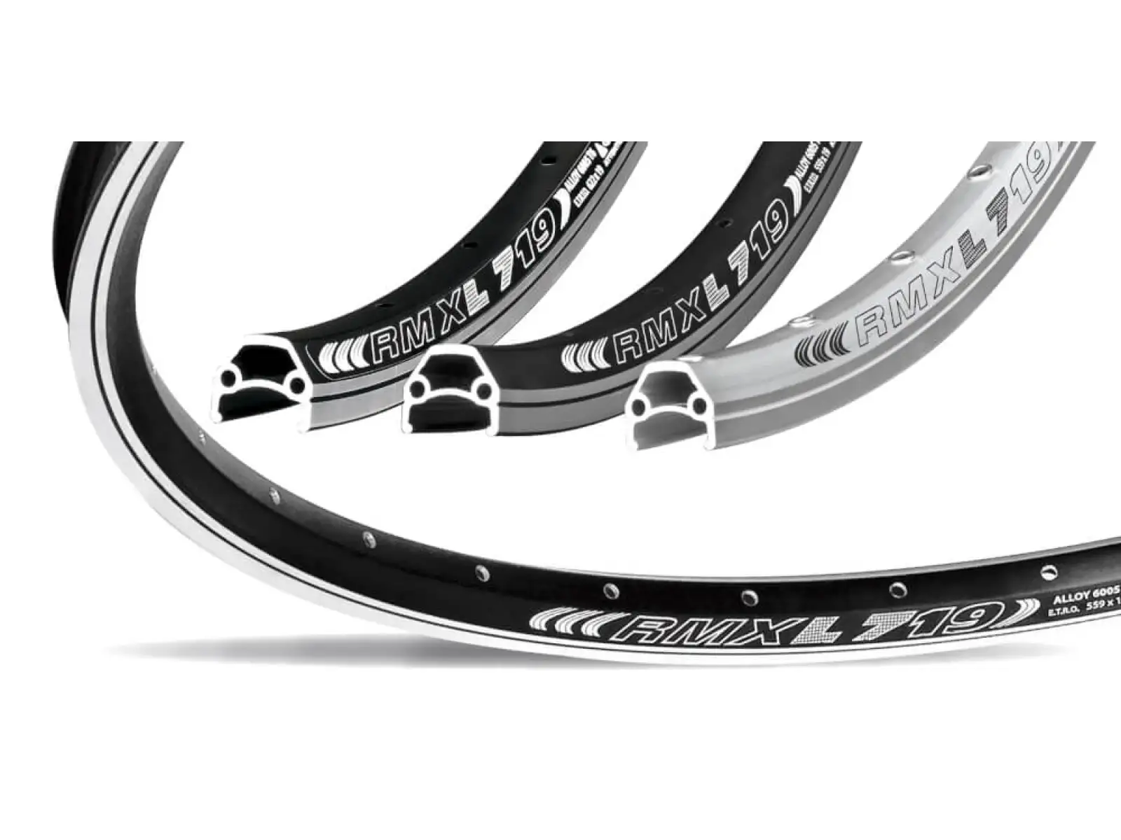 Remerx Dragon Line 719 ráfik MTB 26" V-Brake SEE strieborná
