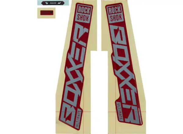 Rock Shox Nálepka Boxxer Ultimate 27,5"/29" červená/lesklá polárna fólia