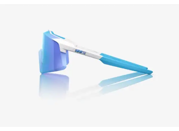 100% Aerocraft okuliare Matte White/HiPER Blue Mirror