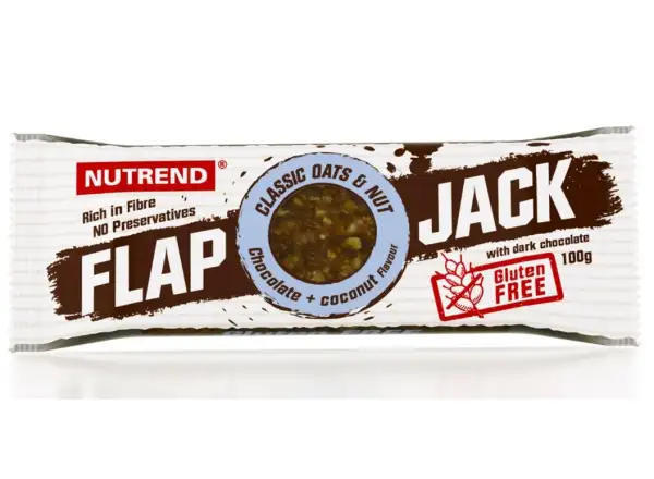 Nutrend Flapjack 100g čokoládová/kokosová tyčinka s horkou čokoládou