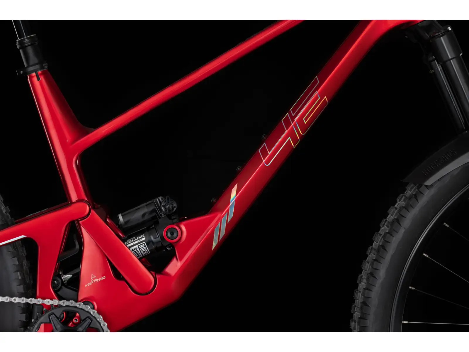 4Ever Volcanno Vesuv celoodpružený horský bicykel Flame Red/Hologram