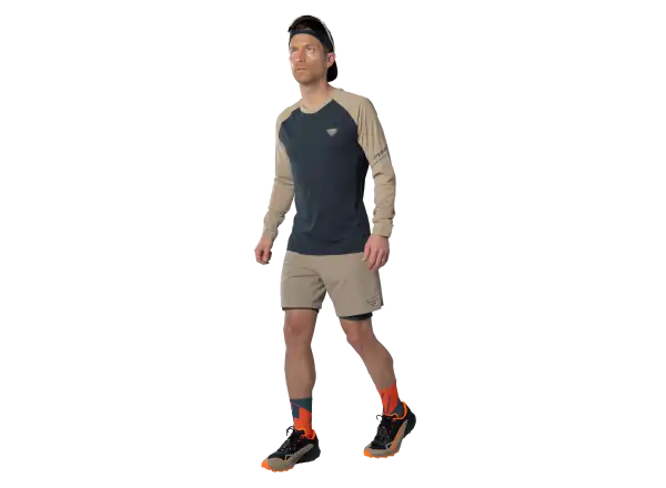 Dynafit Alpine Pro Pánske tričko s dlhým rukávom Blueberry/Rock Khaki