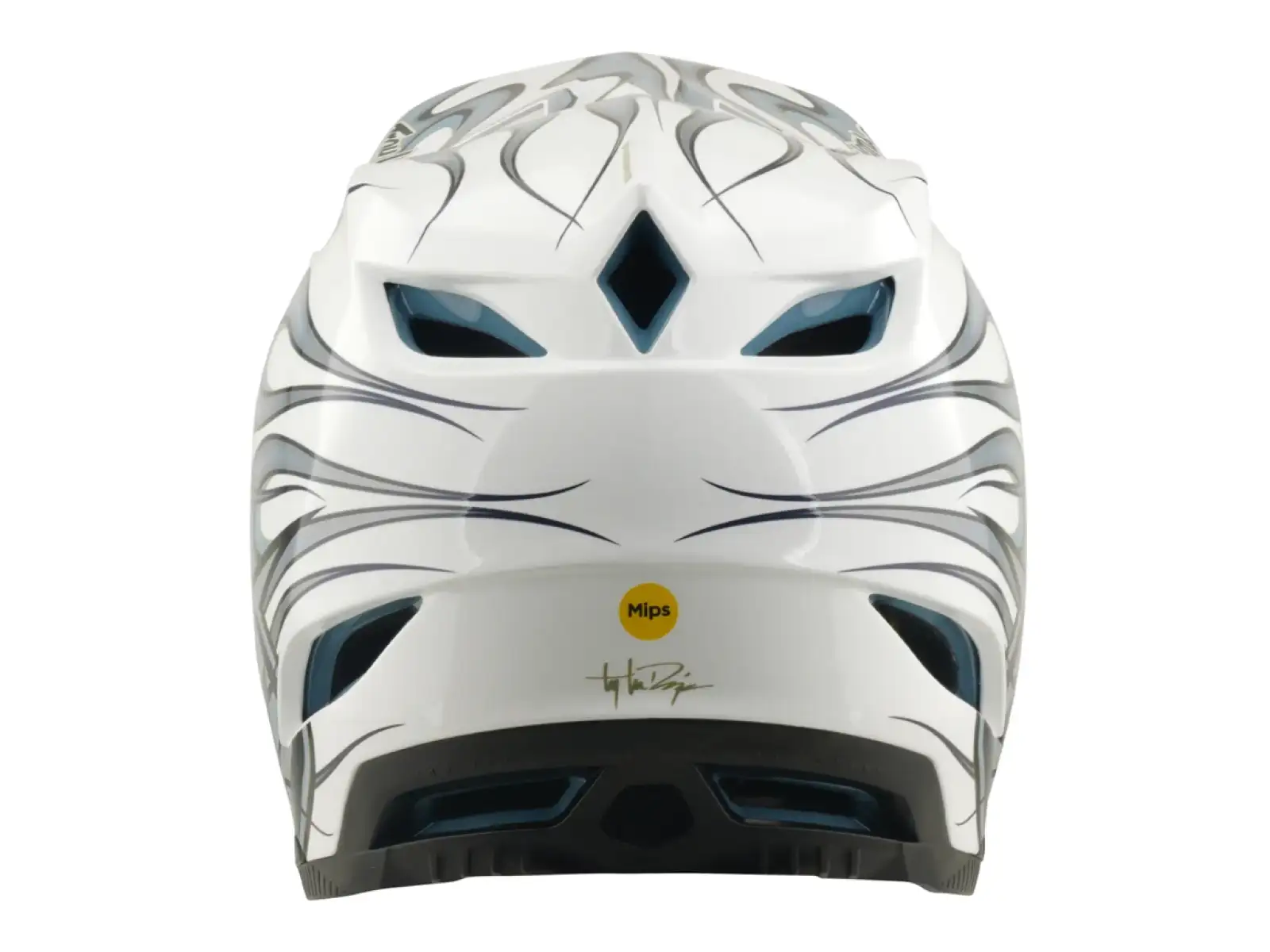 Troy Lee Designs D4 Composite MIPS prilba Torched white/Silver