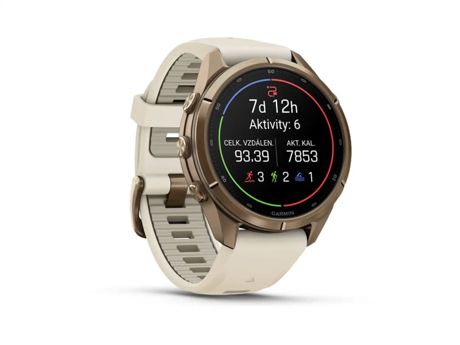 Garmin fenix 9 Pro inReach 43 mm inteligentné hodinky Autumn gold titanium/Cream/french gray