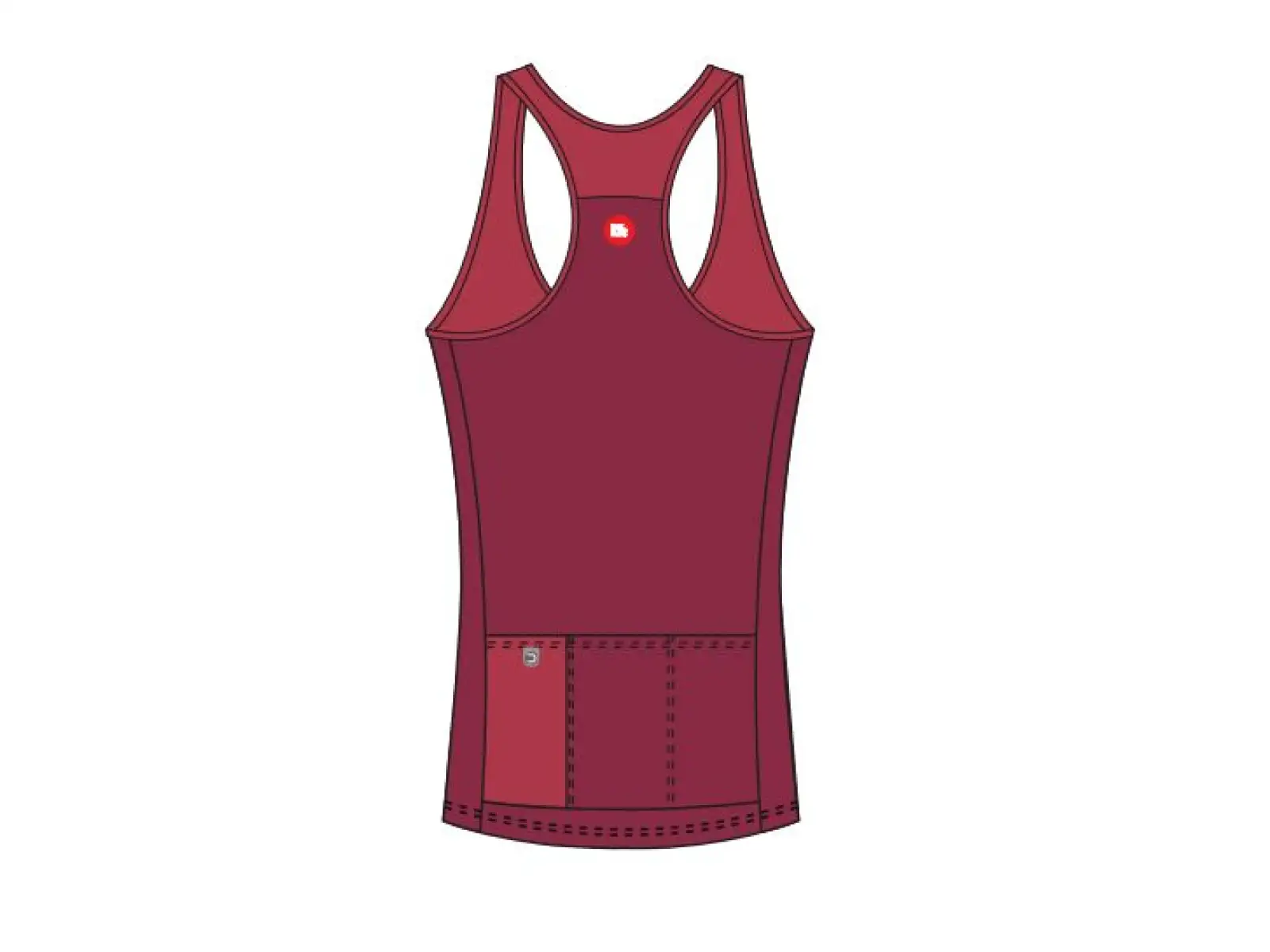 Dotout Metro dámsky dres bez rukávov Bordeaux/Red