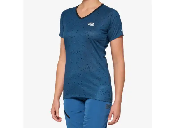 100% Airmatic dámsky dres s krátkym rukávom Slate Blue