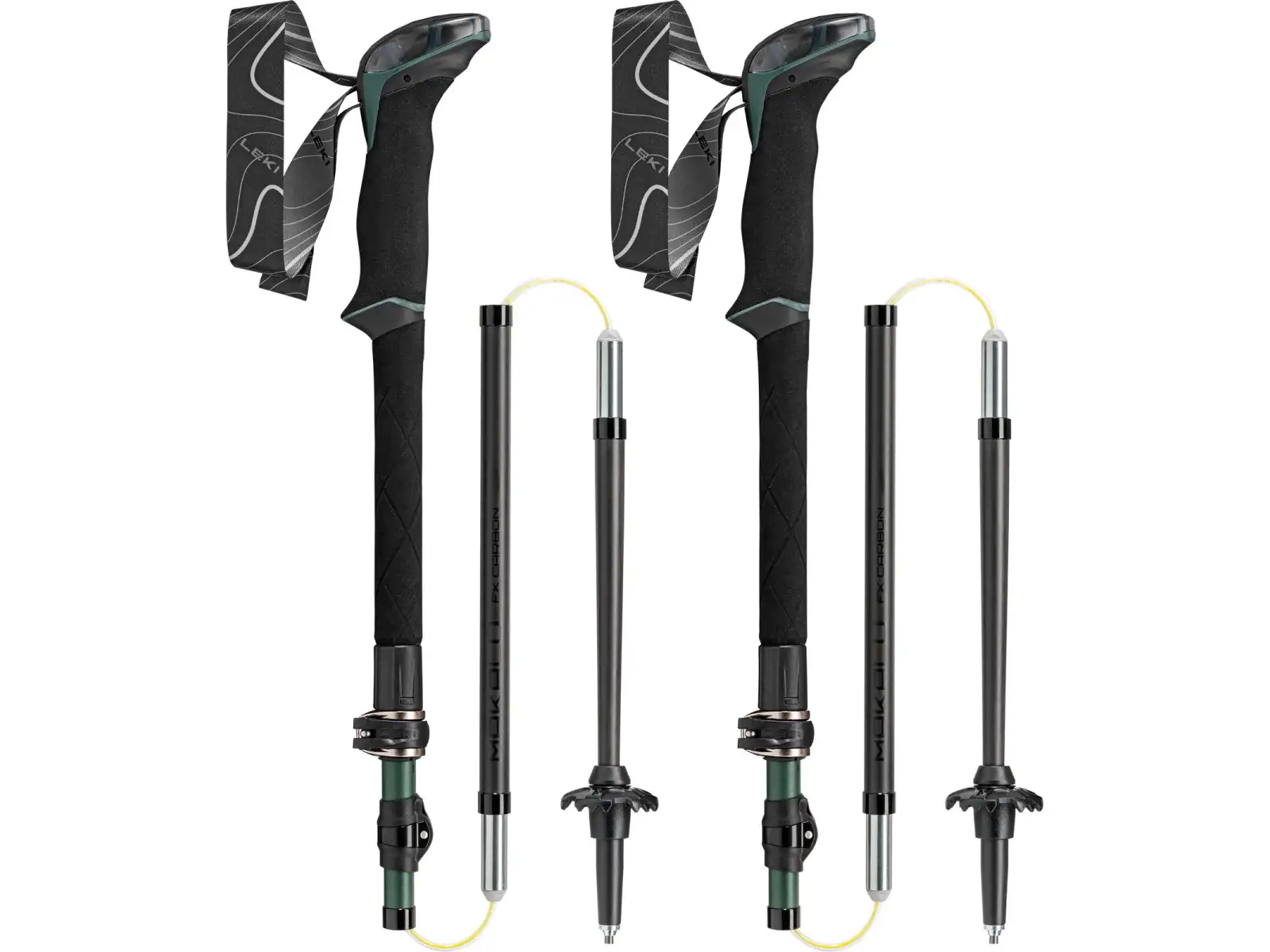 Leki Makalu FX Carbon naturalcarbon-malachite Green/Black, 110 - 130 cm