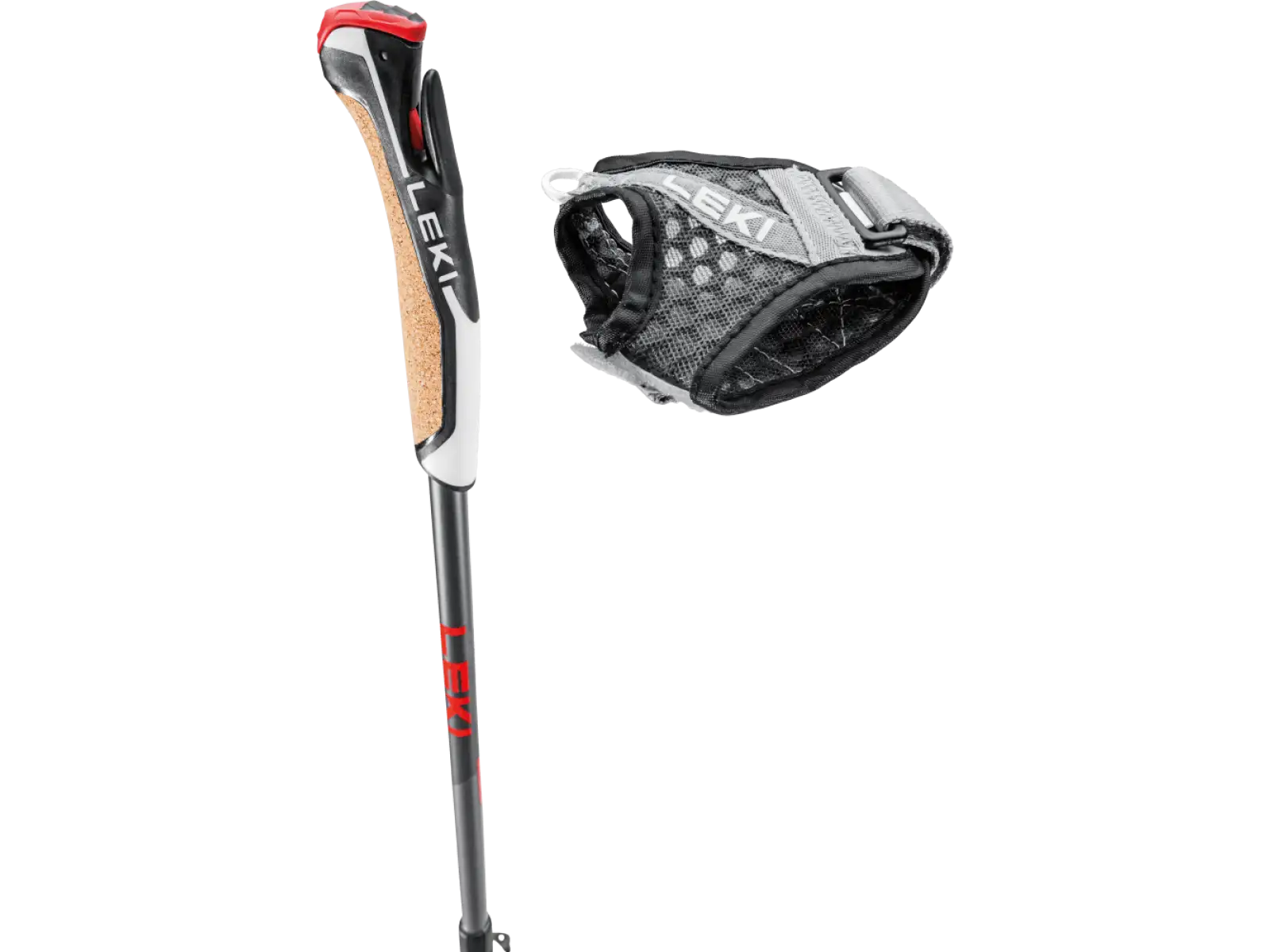Leki Instructor Lite trekingové palice Dark anthracite/Gray/Red vel.100-125 cm