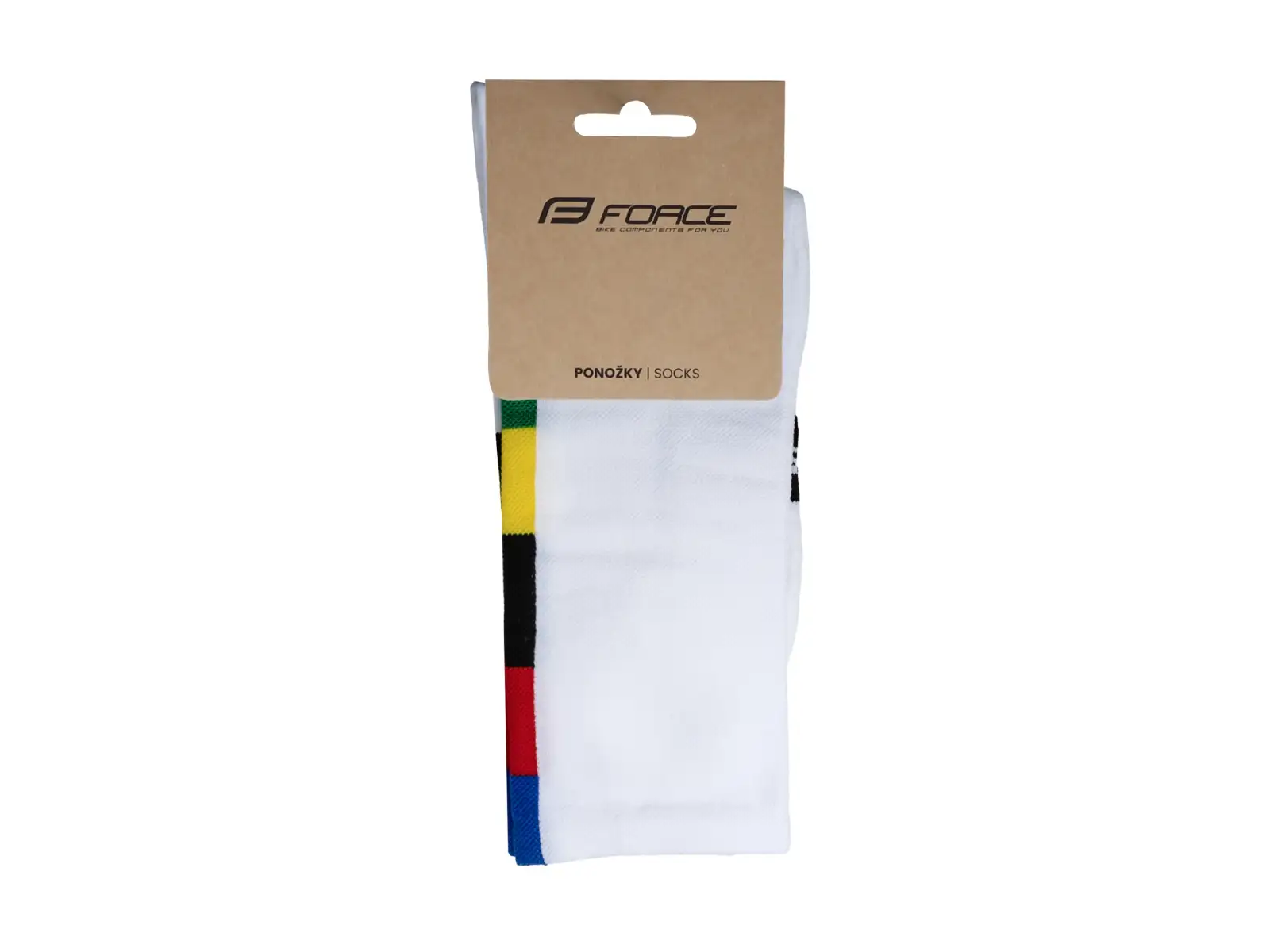Force Long Pro Champion Slim cyklistické ponožky biela