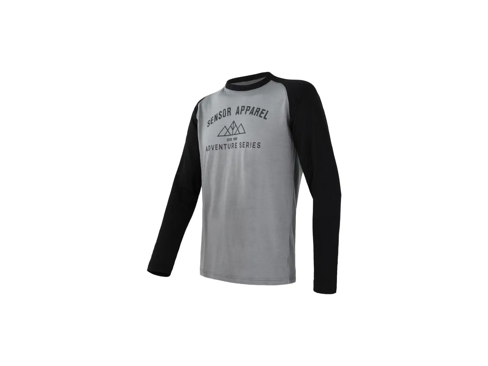 Sensor Merino Active Pt Adventure pánske tričko dlhý rukáv šedá/čierna