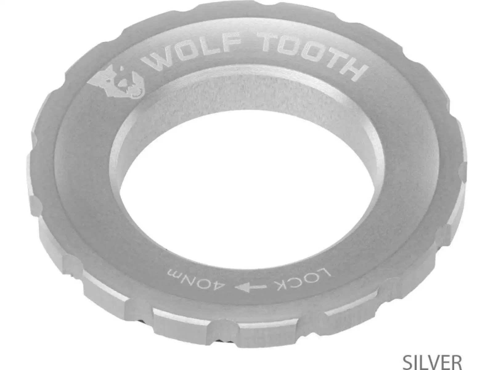 Vonkajšia matica Wolf Tooth Centerlock strieborná