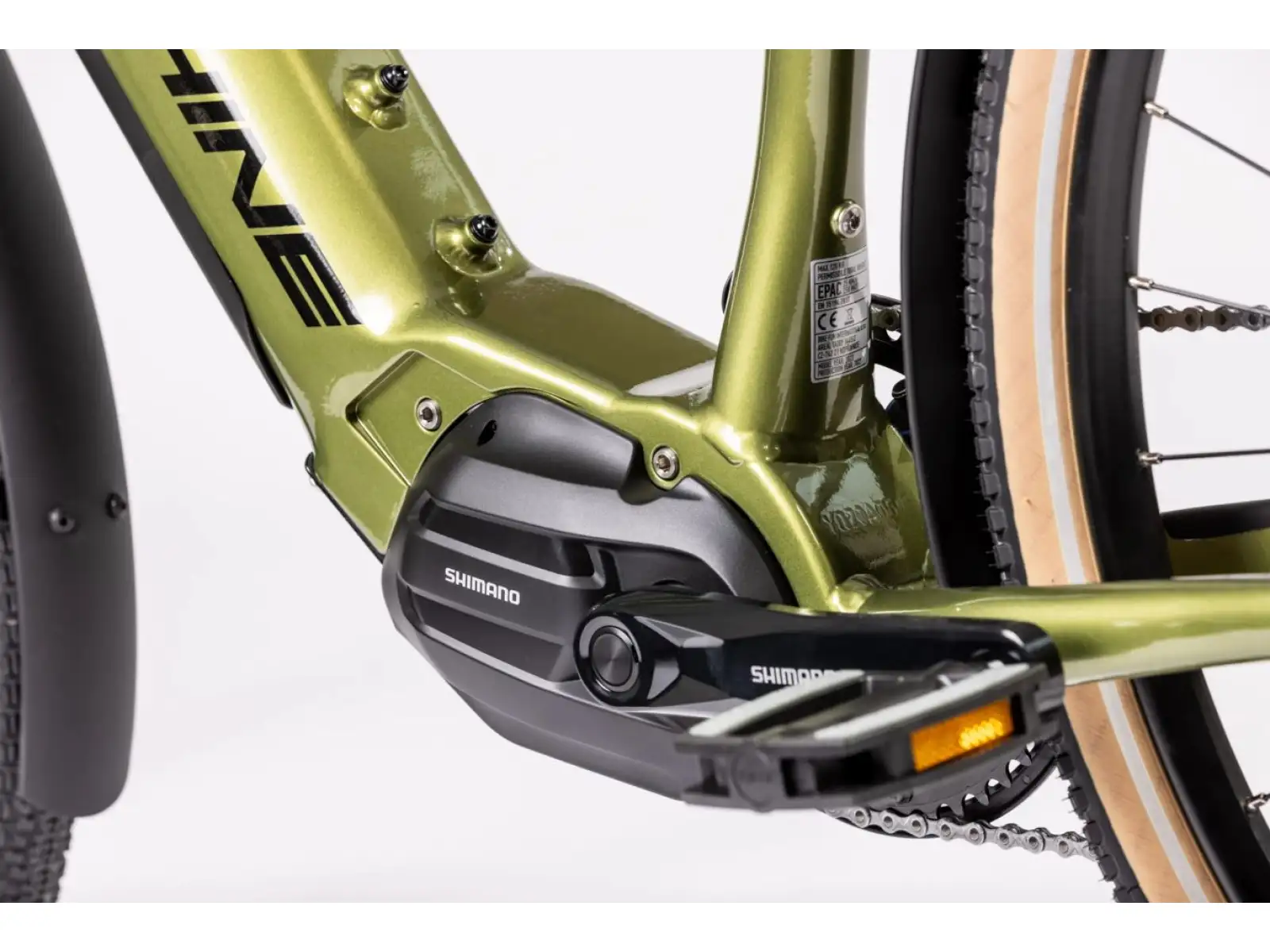 Rock Machine Gravelride e500 gravel elektrobicykel Matte Khaki/Black PREDVÁDZACIE