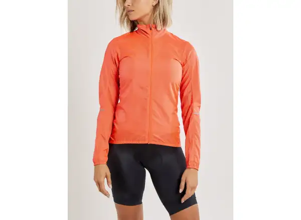 Craft ADV Essence Light Wind dámska cyklistická bunda oranžová