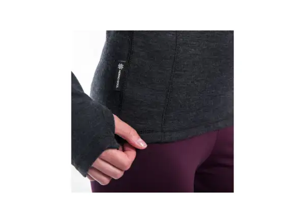 Sensor Merino Bold dámske tričko dlhý rukáv Anthracite Gray