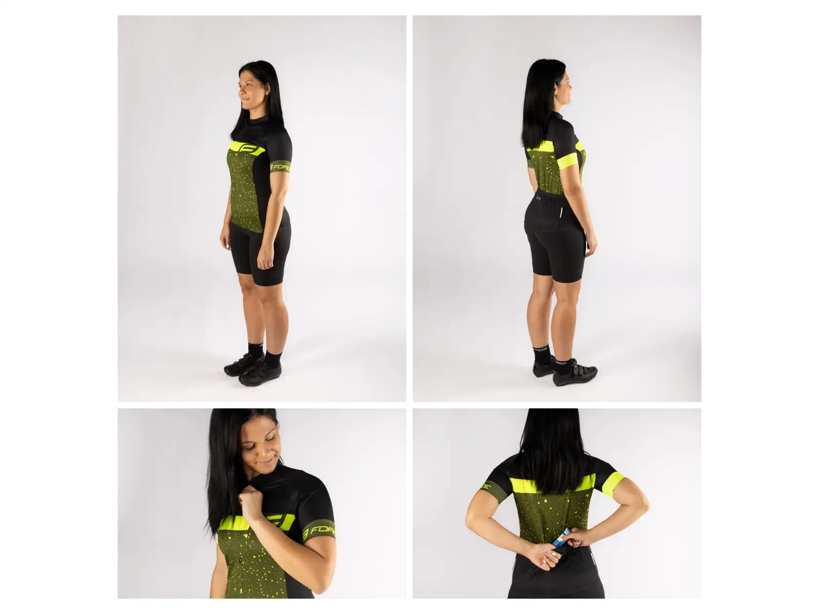 Force Spray Lady dámsky dres krátky rukáv army/fluo