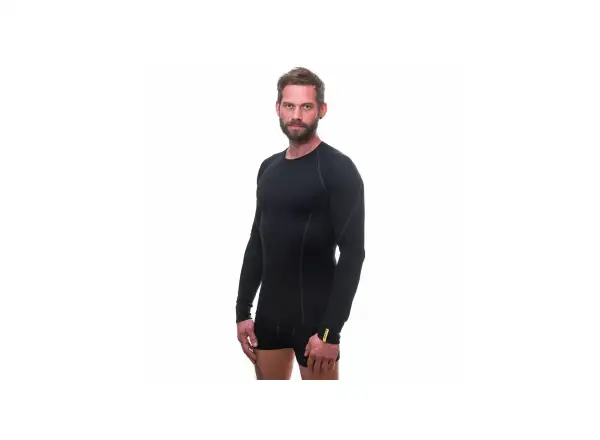 Sensor Merino Active pánske triko dlhý rukáv čierna