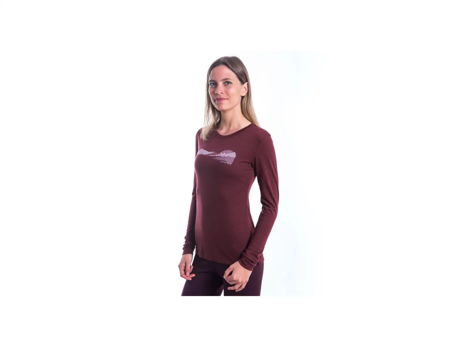 Sensor Merino Air PT Hills dámske tričko dlhý rukáv Port Red