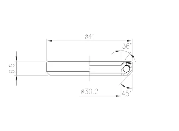 FSA TH-873E (MR122) 1-1/8" ložisko ACB 36x45 stupňov