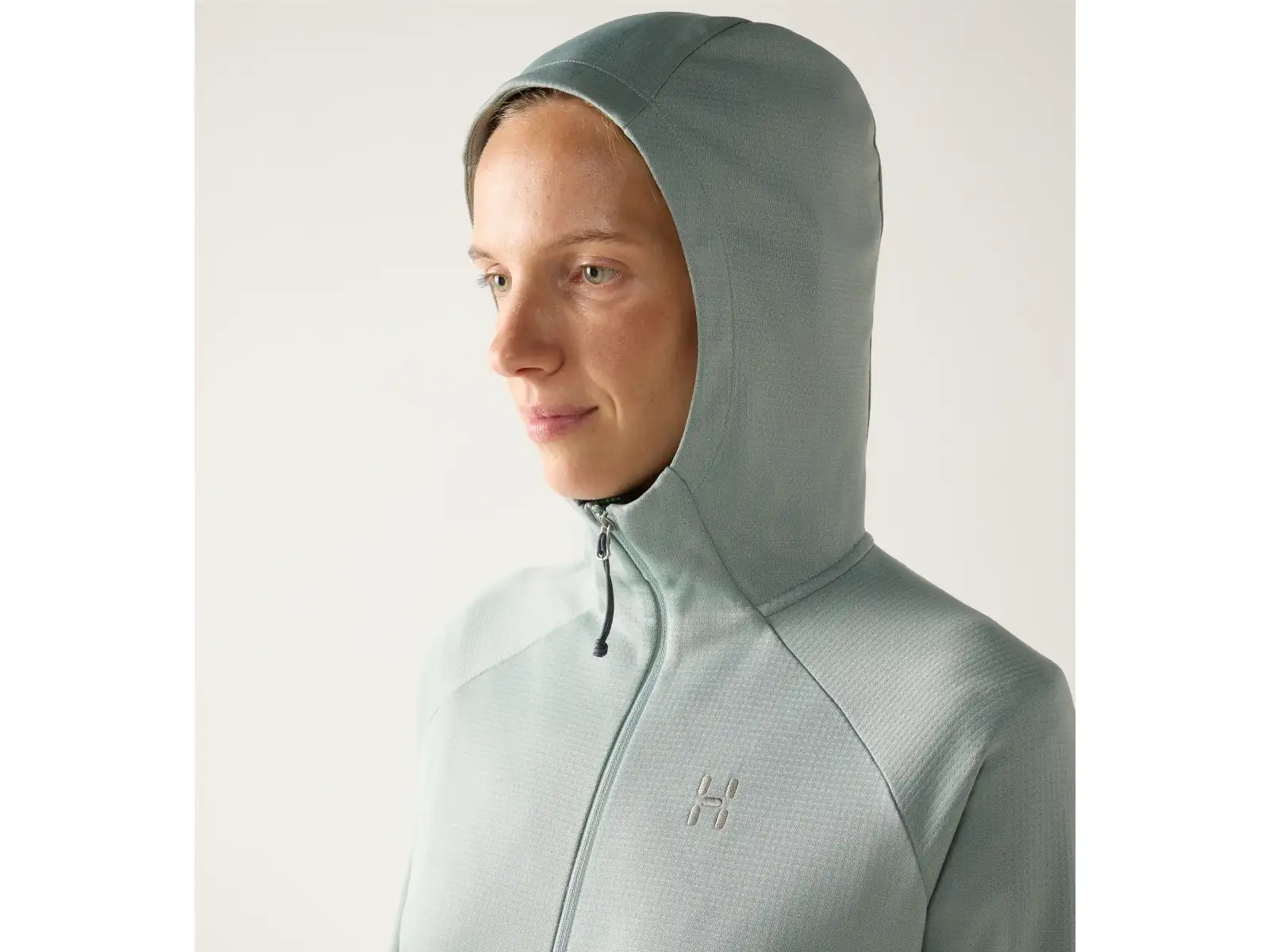 Haglöfs Korp Mid Hood dámska mikina Dew Green