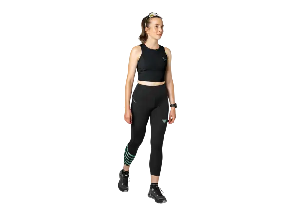 Dynafit Trail Crop Top dámske tričko bez rukávov Black Out