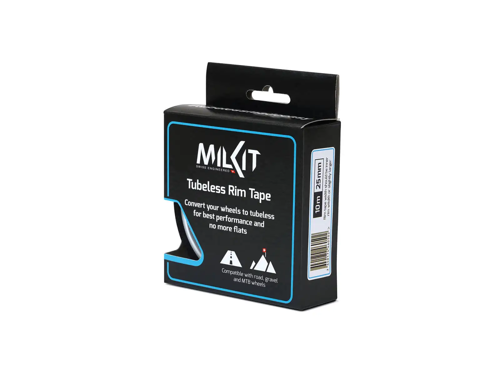 milKit tubeless páska na ráfiky 10 m x 25 mm čierna