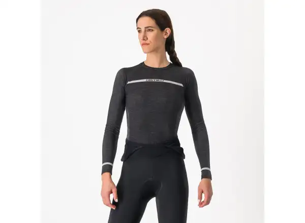 Castelli Merino dámske spodne triko dlhy rukáv čierna