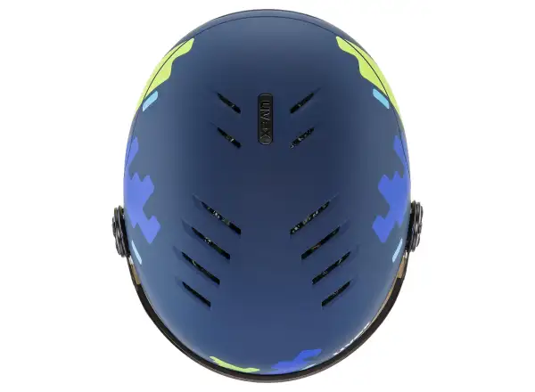 Uvex Rocket Jr Visor lyžiarska helma blue matt