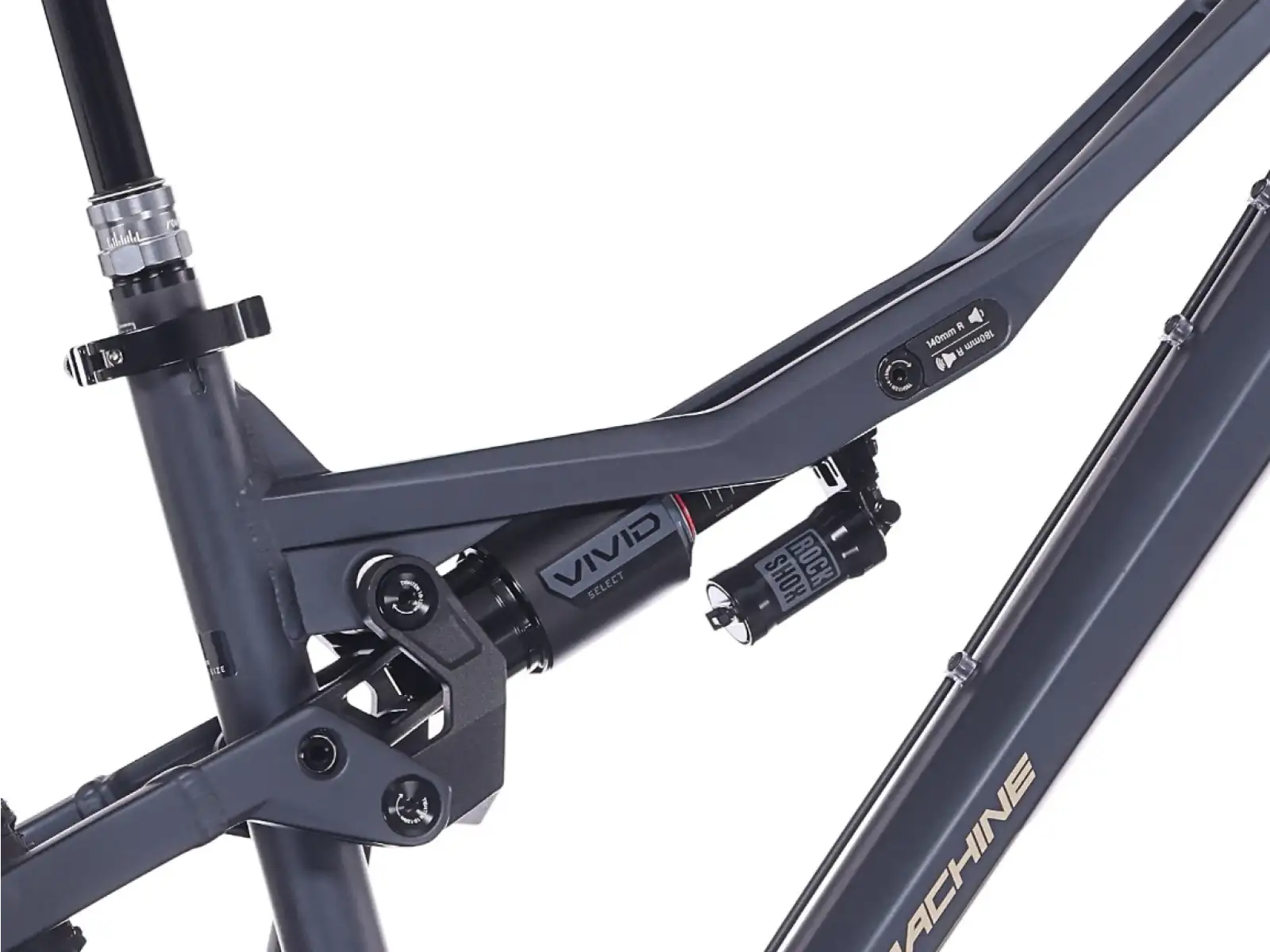 Rock Machine Whizz FS I 90 AXS horský bicykel Matte Milionaire Blue