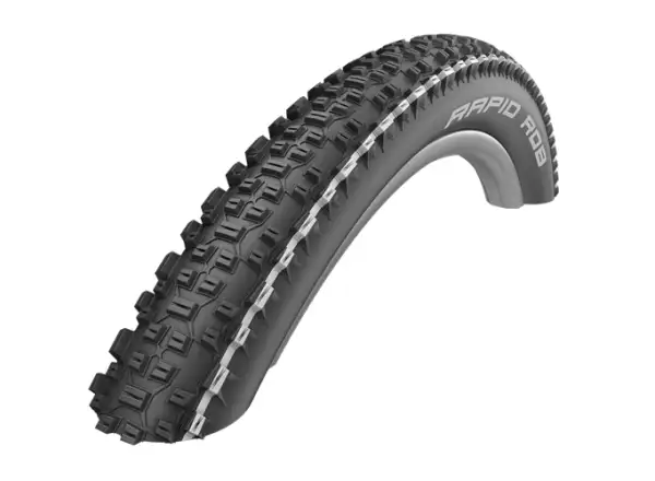 Schwalbe Rapid Rob KevlarGuard 26x2,25" MTB plášť drôtené biele pruhy