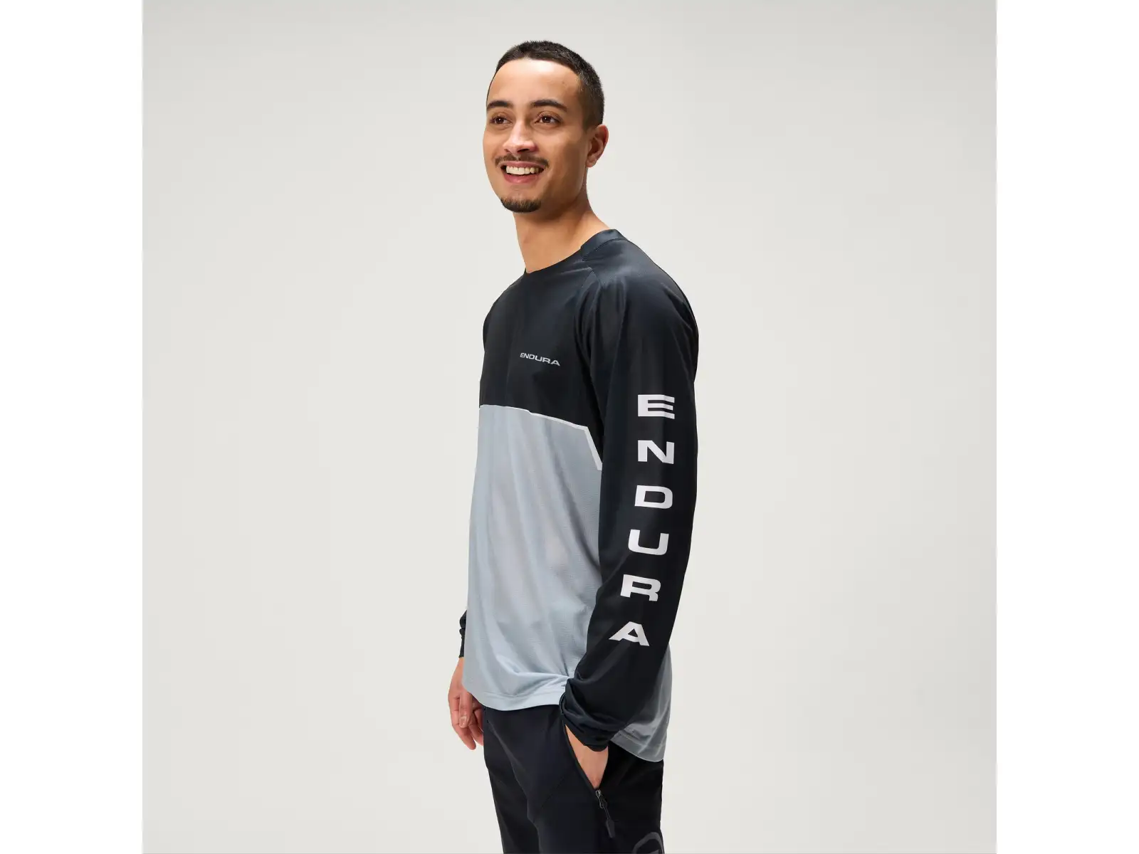 Endura Core Printed L/S Tee pánsky dres dlhý rukáv Black