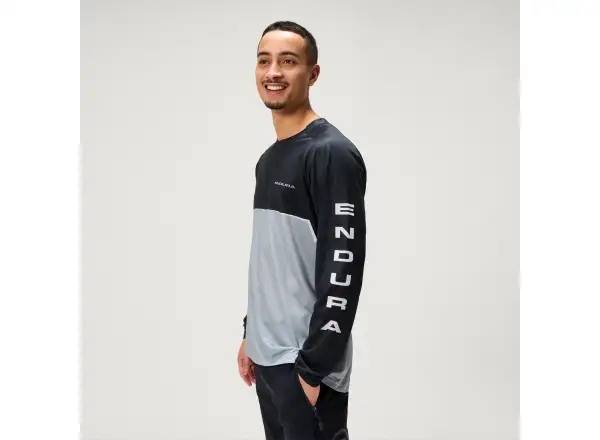 Endura Core Printed L/S Tee pánsky dres dlhý rukáv Black